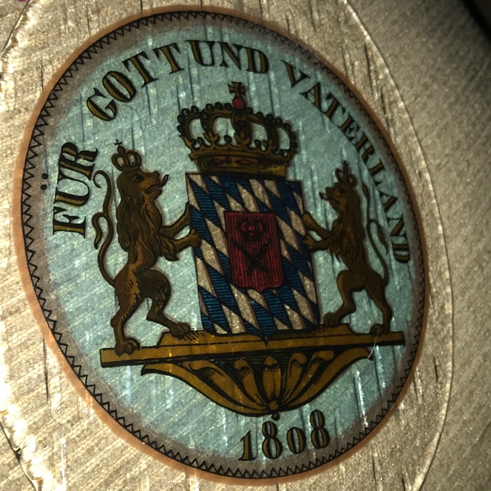 Vintage German Stained Glass Decor See Pics Info!